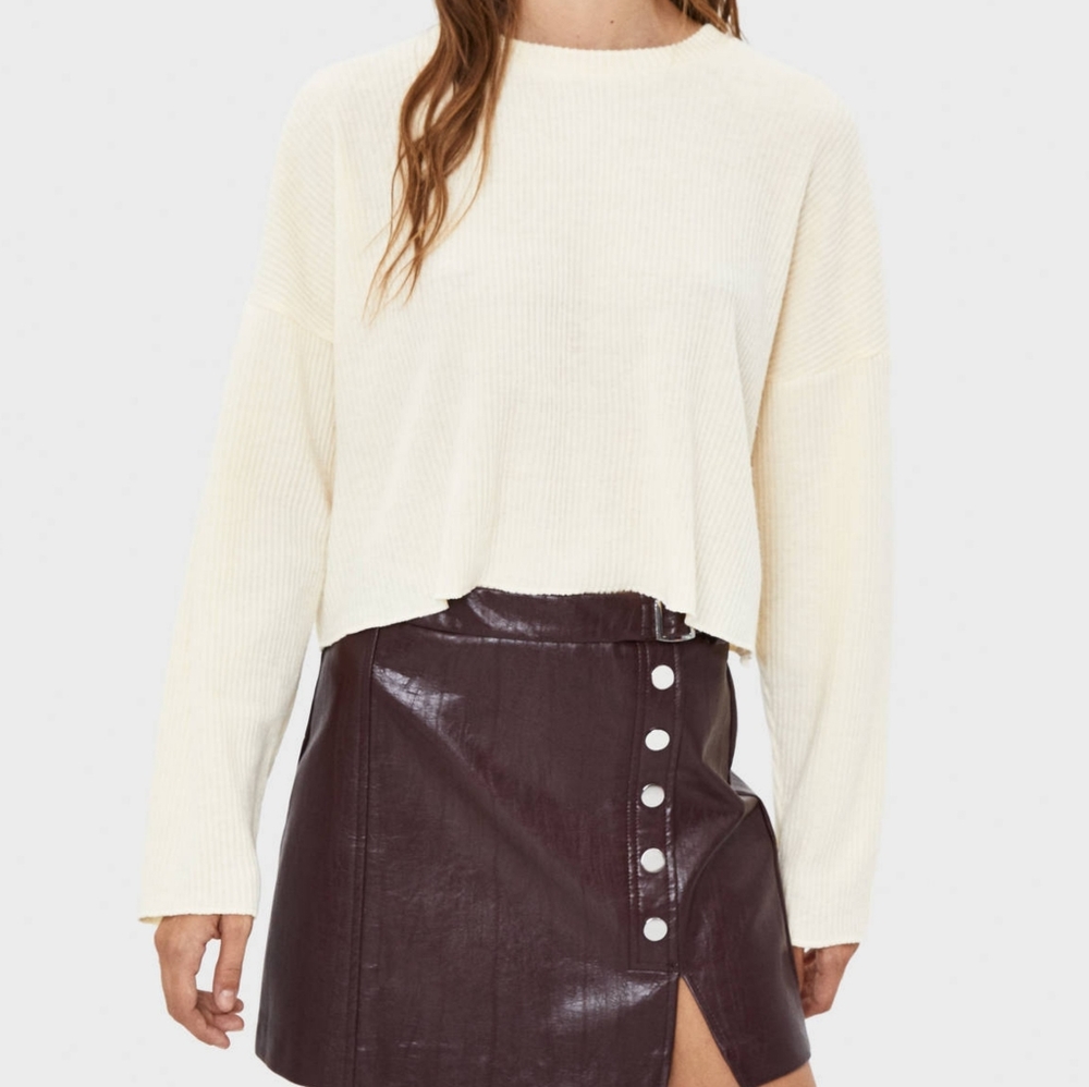 NWT - Bershka Beige Ribbed Sweater